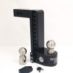 Weigh Safe WS10-2, 10" Drop Hitch, 2" Receiver - Adjustable Aluminum Trailer Hitch Ball Mount w/Built-in Scale