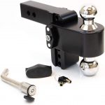 Weigh Safe CTB42KA, 4" Drop 180 Hitch w/ 2" Shank/Shaft, Adjustable Aluminum Trailer Hitch & Ball Mount