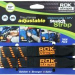 ROK Straps ROK-10031 Black/Orange 18" - 60" Motorcycle/ATV Adjustable Stretch Strap