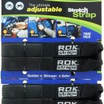 ROK Straps ROK-10314-2PR Black 12"- 42" Adjustable Stretch Strap, 2 Pair