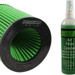 Green Filter 7159 Green High Performance Air Filter COMBO with Green Filter 2000 Green High Performance Air Filter Recharge Oil and Cleaner Kit