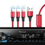 Pioneer MVH-X390BT Digital Media Receiver with Pioneer ARC app, MIXTRAX, Built-in Bluetooth and USB Direct Control for iPod/iPhone and Android Phones & zonoz 3 in 1 Multi USB Charging Cable (Bundle)