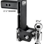 B&W Trailer Hitches Tow & Stow - Fits 2.5" Receiver, Dual Ball (2" x 2-5/16"), 8.5" Drop, 14,500 GTW - TS20043B