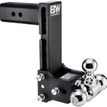 B&W Trailer Hitches Tow & Stow - Fits 2.5" Receiver, Tri-Ball (1-7/8" x 2" x 2-5/16"), 8.5" Drop, 14,500 GTW - TS20050B