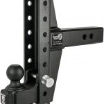 BulletProof Hitches 2.5" Adjustable Extreme Duty (36,000lb Rating) Offset 4" & 6" Drop/Rise Trailer Hitch with 2" and 2 5/16" Dual Ball (Black Textured Powder Coat, Solid Steel)